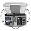 STARTRC PHOTO Osmo 360 Case, Travel Carrying Case with Customized Partitions for DJI Osmo 360 Accessories, Portable PU Leather Bag with Shoulder Strap