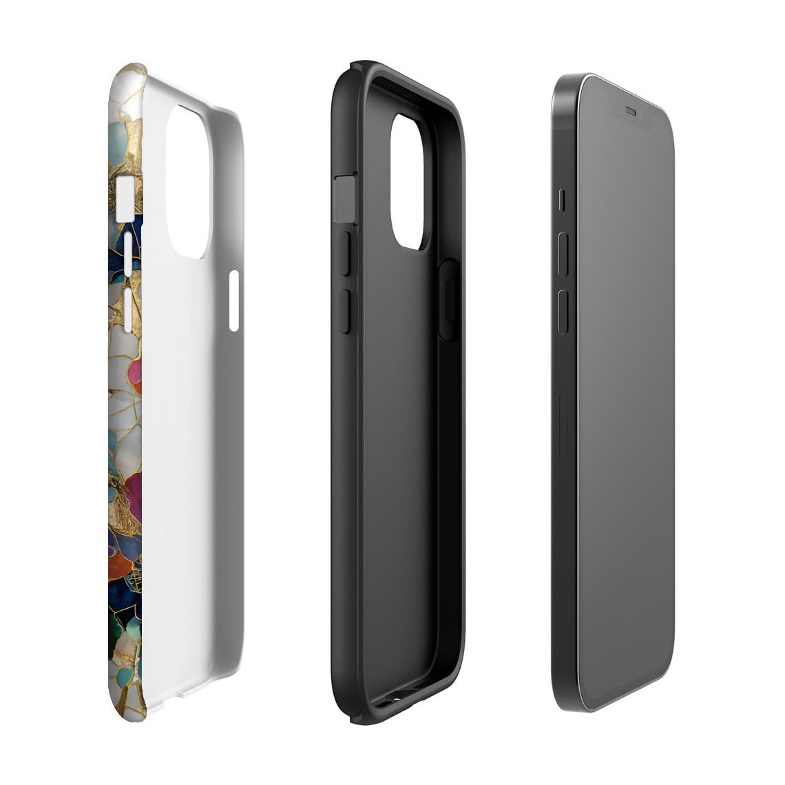 ZHUXUXITT Case Compatible with iPhone 16 Plus,Stained Glass Bloom Flower Phone Case Hybrid 2-Layer Hard Shell,Shockproof Soft for Girl Women Boy Men