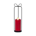 Luminara Heritage Lantern with Outdoor Flameless Candle and Remote (9.5-inch, Black)