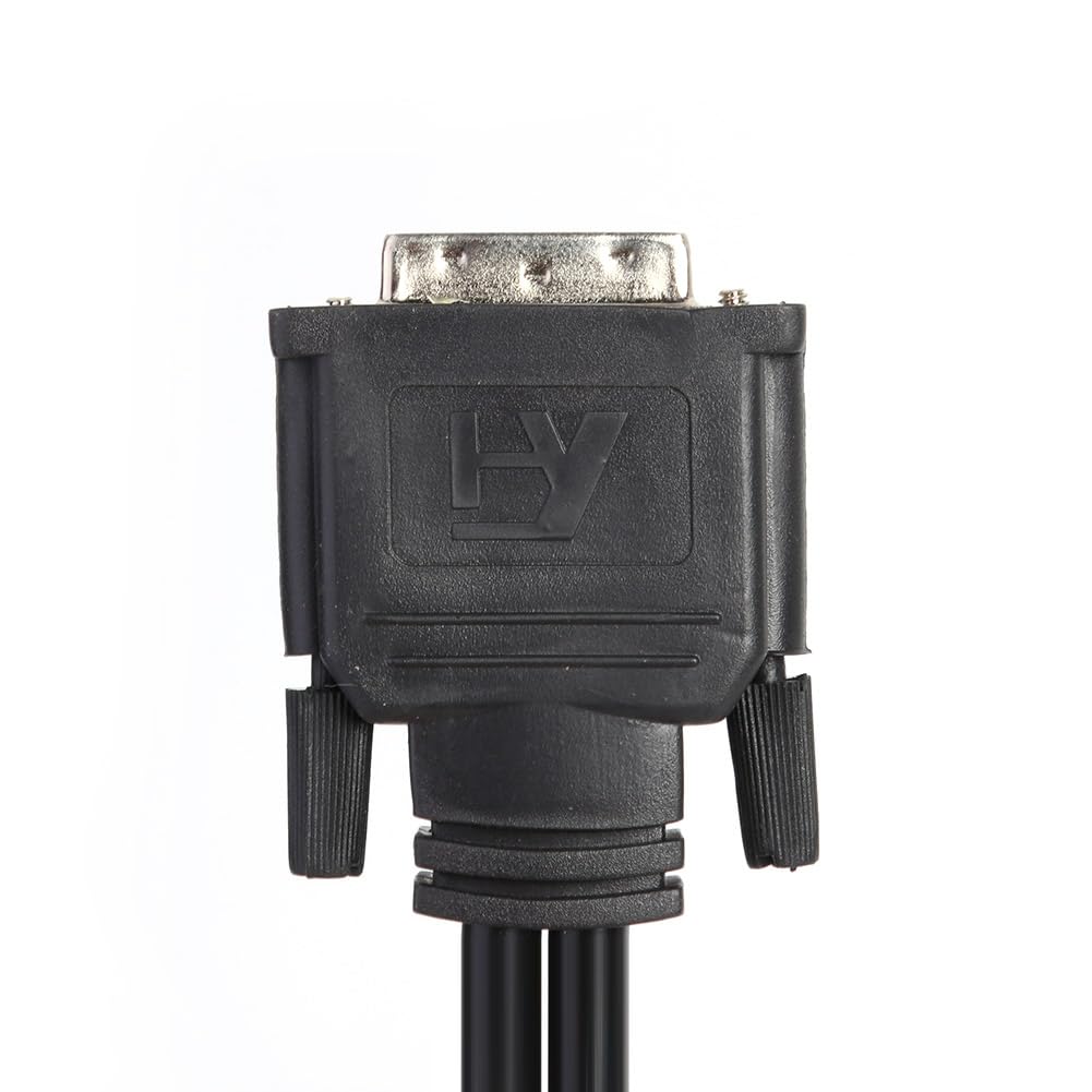 Toptekits DVI to 2X VGA Y Splitter Cable, Black, Supports Multiple Audio Formats, Connects 1 DVI Device to 2 Monitors/Projects Y Split Cord,VGA