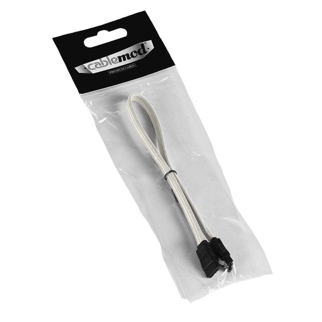 CableMod ModFlex Sleeved SATA 3 Cable (White, 60cm)