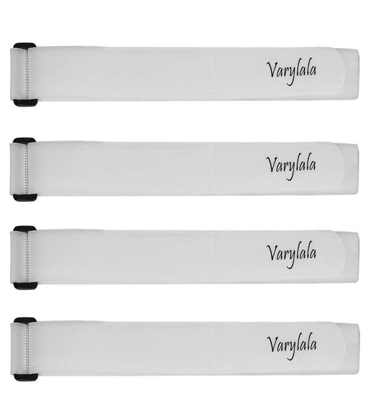 4 Pcs Varylala Versatile Hook and Loop Cable Ties Straps Tie downs Fastening Securing Straps (40"x1.5", White)