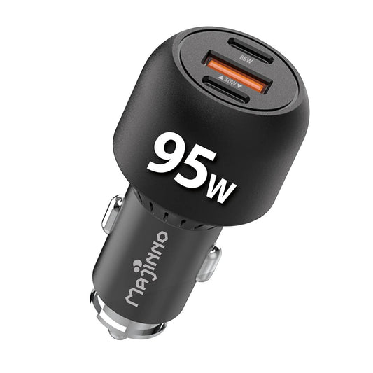 MAJINNO USB C Car Charger Fast Charge pd PPS 95w for iPhone Laptop 65w 30w Super Type QC 3.0 Cigarette Lighter Adapter MacBook Ipad Pixel Chargers