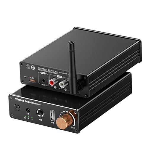 Bluetooth 6.0 Receiver, Hi-Res Wireless Audio Adapter with Low Latency Supporting USB Flash Drives/3.5mm Jack/Singing, for Old Stereo/Speakers/Wired