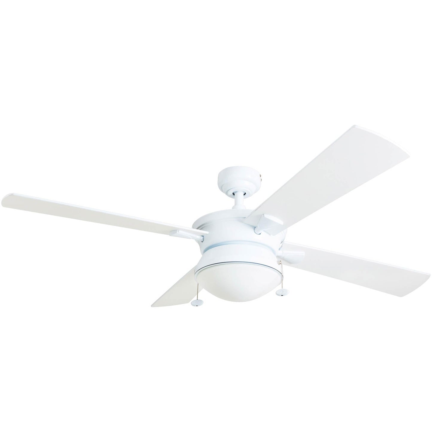 Prominence Home Auletta, 52 Inch Contemporary Indoor Outdoor Ceiling Fan with Light, Pull Chain, Dual Mounting Options, Dual Finish Blades, Reversible