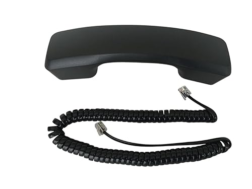 The VoIP Lounge Replacement Black Handset with Curly Cord for Panasonic KXT7700 Series Phone KXT7720 KXT7730 KXT7731 KXT7736