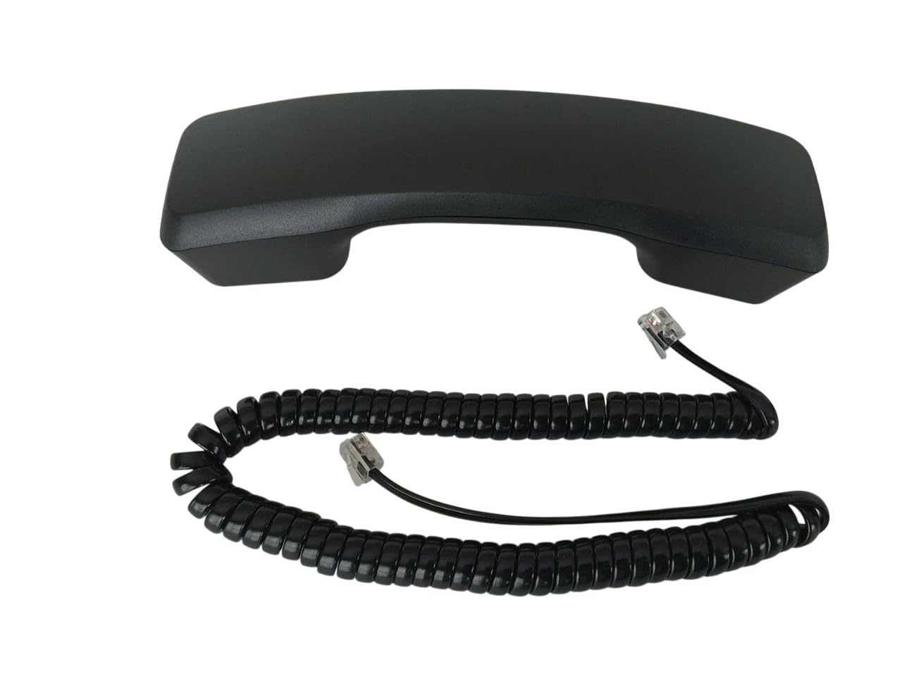 The VoIP Lounge Replacement Black Handset with Curly Cord for Panasonic KXT7700 Series Phone KXT7720 KXT7730 KXT7731 KXT7736