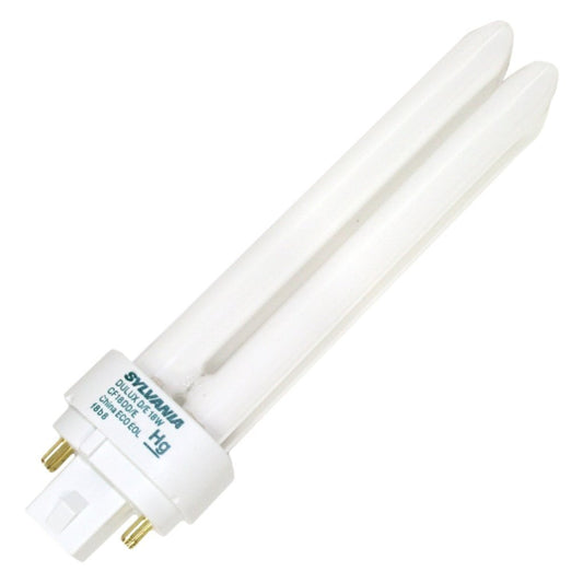 LEDVANCE Dulux D/E CFL Compact Fluorescent Light Bulb, 4 Pin, 18W, 10 Pack