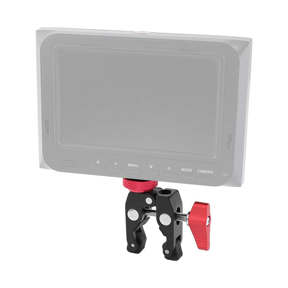Kayulin Crab Clamp Holder with 1/4" Screw Adapter for Studio Flash Light Camera Tripod (Red, 2 Pieces)