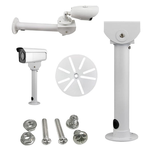 compcctv Universal Camera Wall Mounting Bracket, Aluminum, Beige, 11.6in, Wall & Ceiling Mount, Tilt 180, Swivel 45