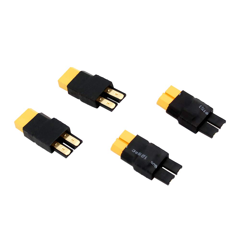 4pcs Compatible with TRX Male to XT60 / XT-60 Female Connector Adapter(BDHI-87)