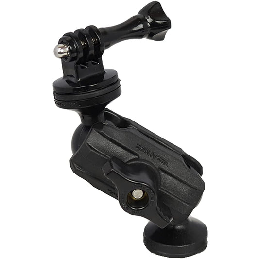 YakAttack Articulating Camera Mount | 5.5" Tall with ScrewBall Base | Compatible with GoPro & 1/4-20 | Low-Profile Adjustable Track Mount for Kayaks |