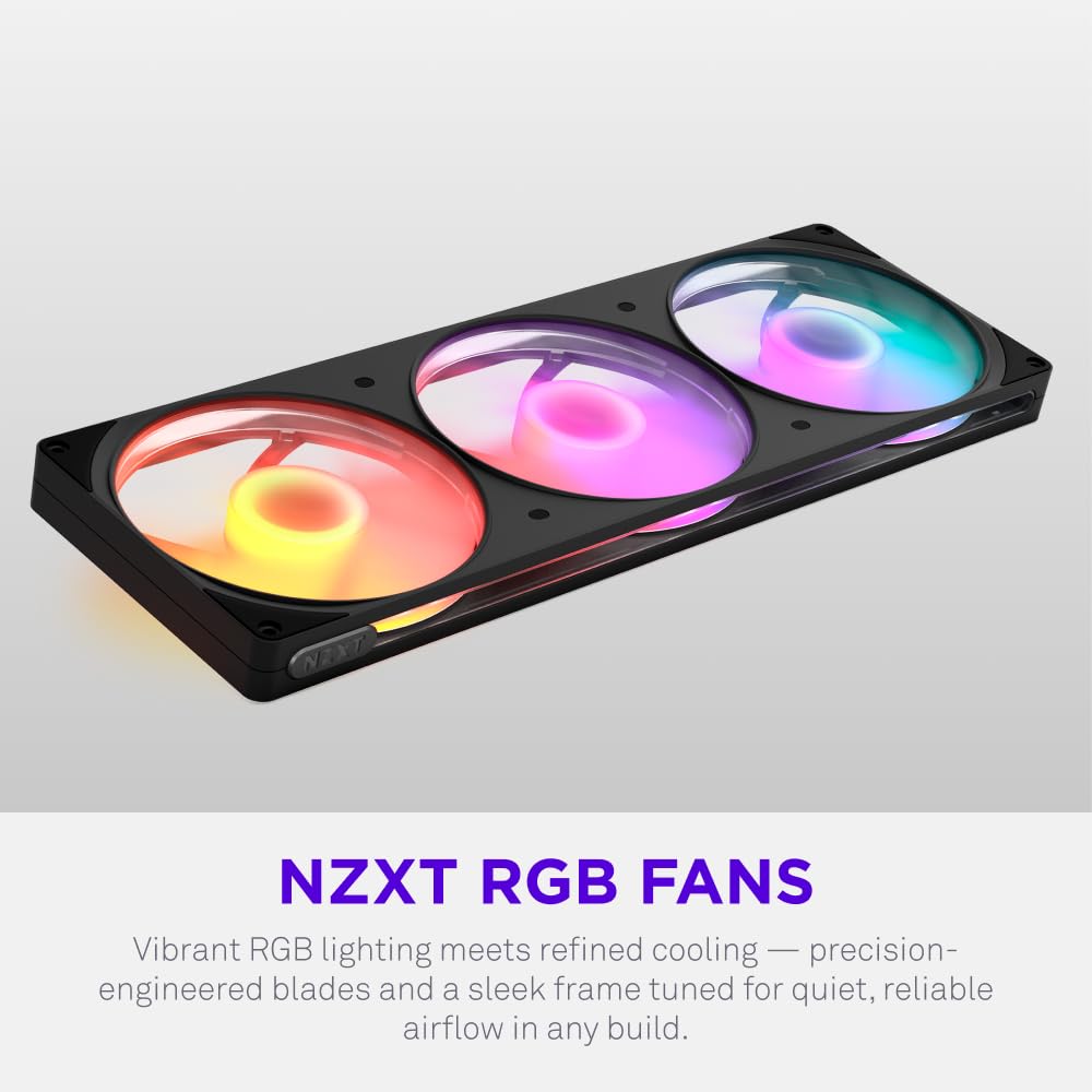 NZXT F420 RGB - 420mm Single-Frame PWM RGB Fan - Black