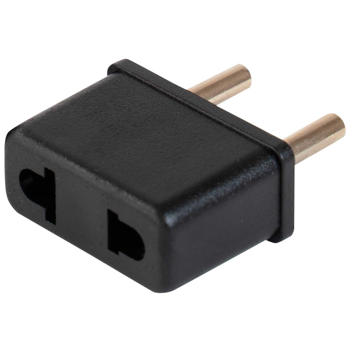 JacobsParts KLH-0902 US USA to EU Euro Europe Power Jack Wall Plug Socket Converter Travel Adapter (6-Pack)