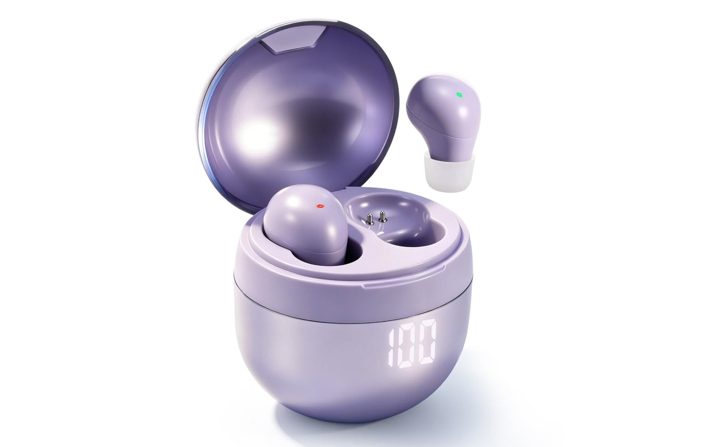 GreatQIQI Mini Wireless Sleep Earbuds for Side Sleepers, 0.08oz Invisible Earbuds for Small Ears, Bluetooth 6.0 Sleep Headphones, No Alert Sounds, LED