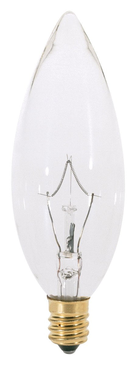 Satco S3393 220V E14 Euro Base 25-Watt B10 Light Bulb, Clear
