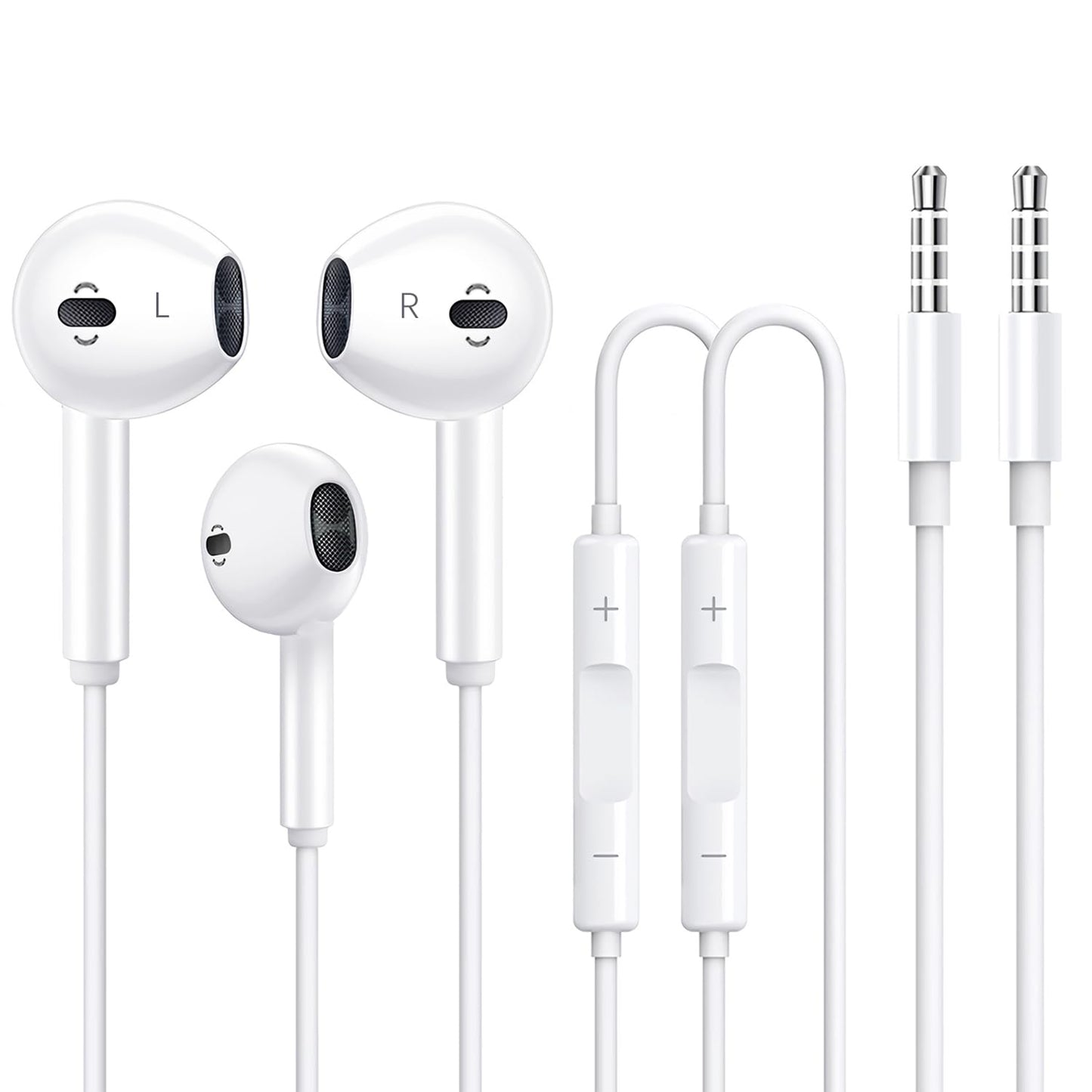 2 Pack Apple Earbuds [Apple MFi Certified] Headphones Earphones with 3.5mm Wired in Ear Headphone Plug(Built-in Microphone & Volume Control)…