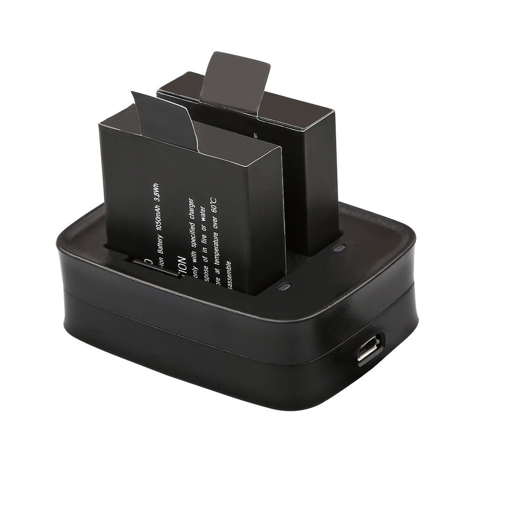 AKASO V50 Elite 2 x 1050mAh Rechargeable Action Camera Battery with USB Dual Charger