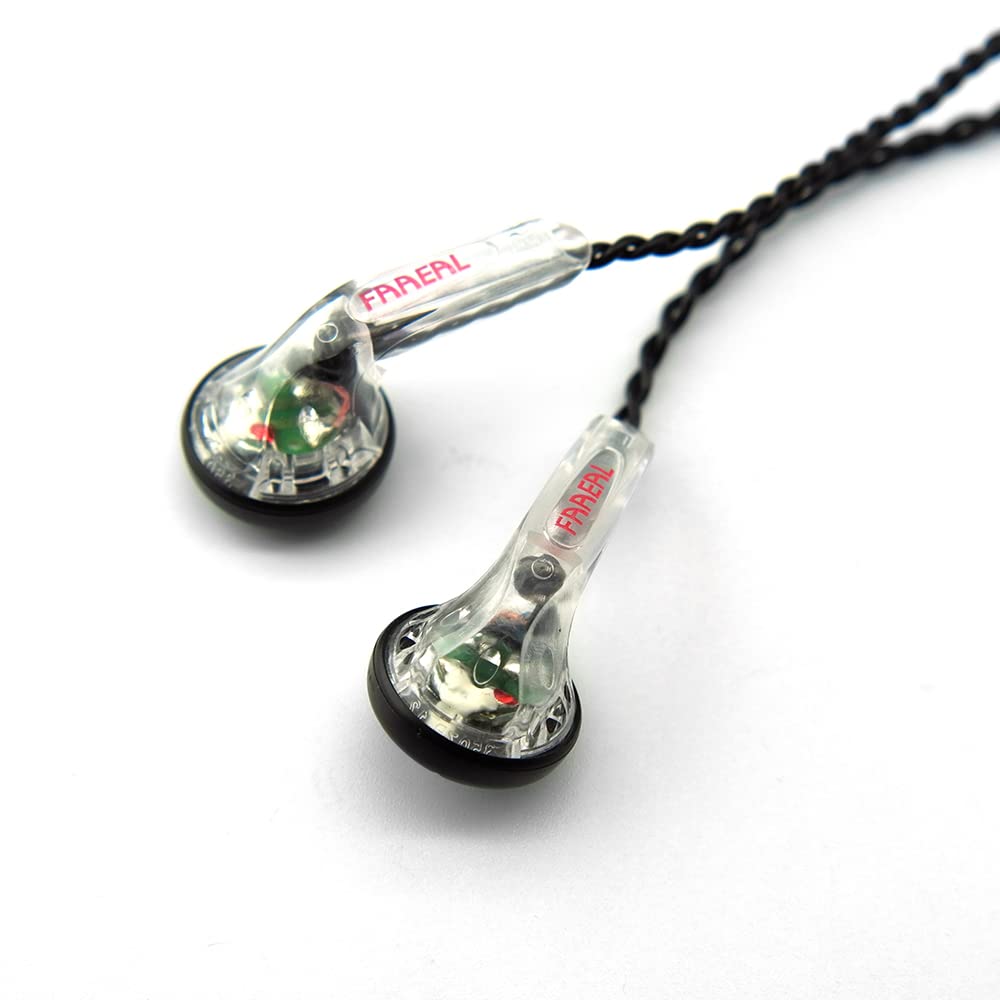 FAAEAL Snow-Lotus 1.0 HiFi Earphone 64 Ohm DIY Clear Detailed Balanced Sound Quality Music Earphones DJ Earphones (Snow-Lotus 1.0, Transparent)
