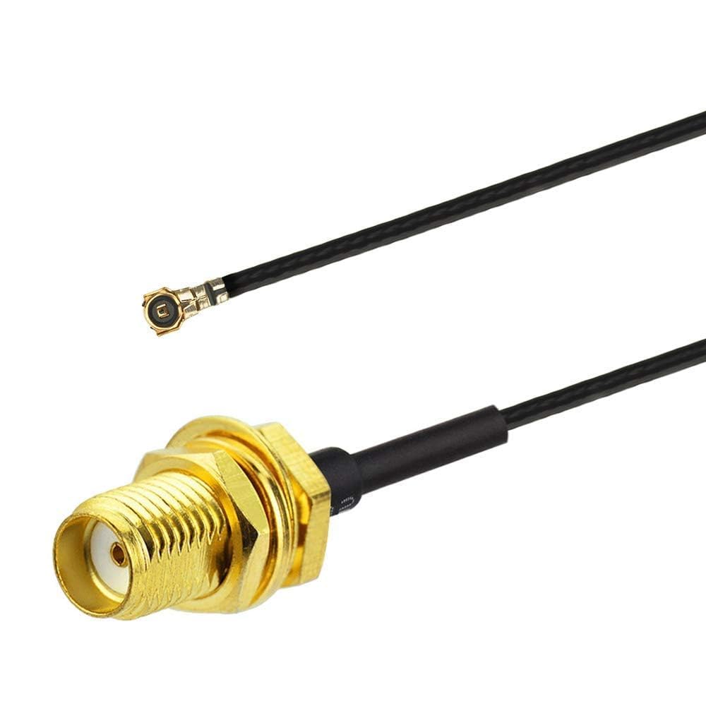Superbat SMA Cable Mini PCI to SMA Bulkhead Cable 12inch for M.2 NGFF Interface Wireless Routers Mini PCIe Cards Network Extension Pigtail PCI WiFi