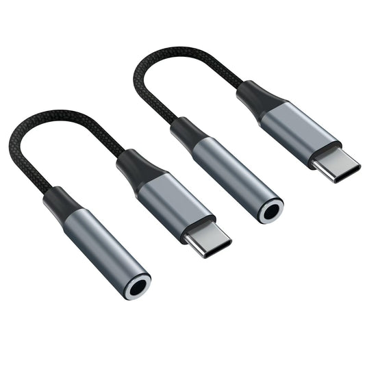 YGKSAA 2pcs USB C to 3.5mm Female Headphone Jack Adapter, Upgrade Metal Case, Compatible with Samsung S20+/S21 Ultra, iPhone15 16 17, and More USB C