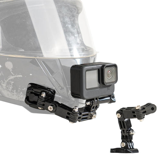 SUREWO Motorcycle Helmet Chin Mount Kits Compatible with GoPro Hero 13 12 11 10 9 8 7 6 5 Black,DJI Osmo Action 5 pro/4/3/2/AKASO/Campark/YI Action