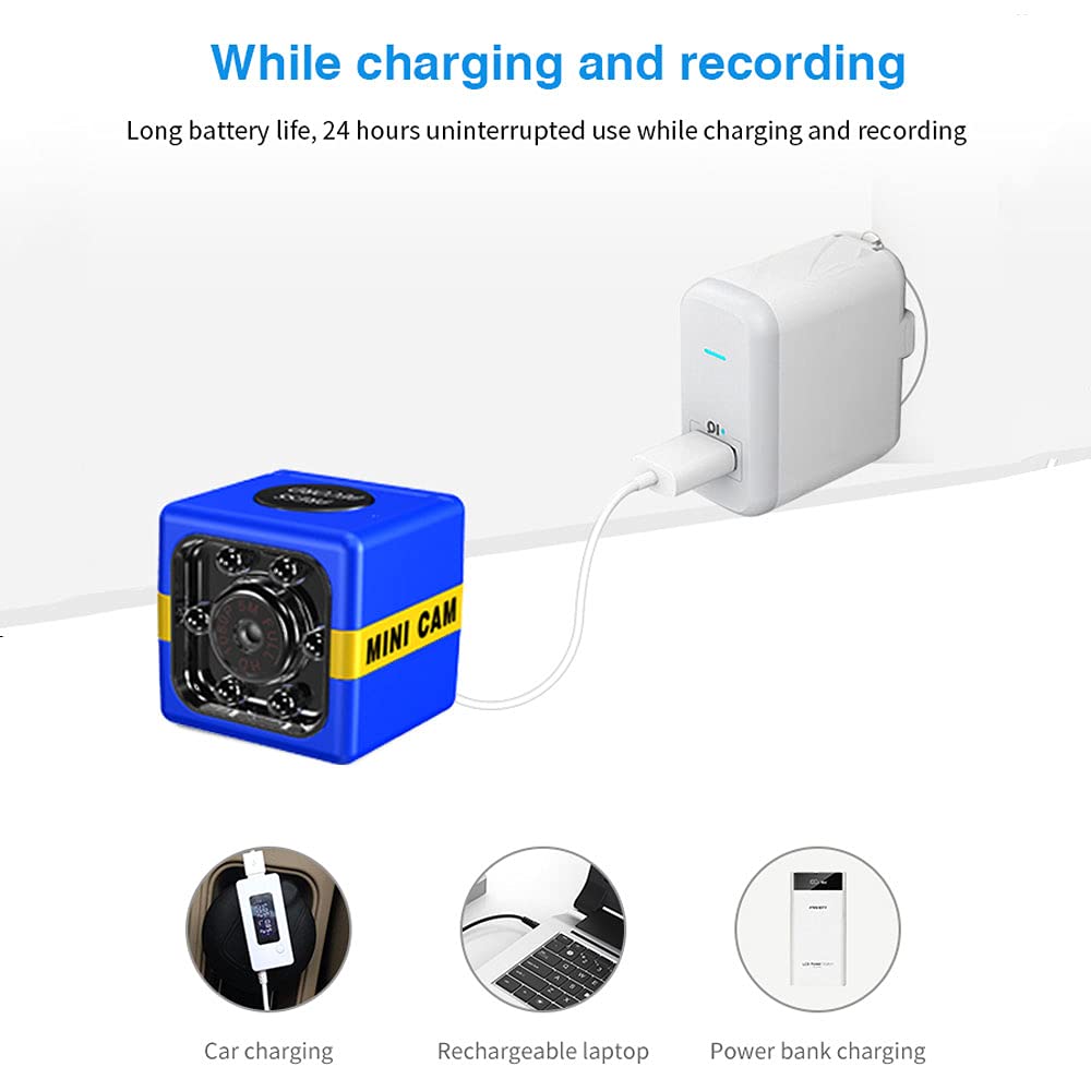Mini Security Hidden Camera 1080P Small Nanny Cam,Tiny Portable Camera with Motion Detection,Home Security Cameras for Indoor,Outdoor,Pet(8GB Micro SD