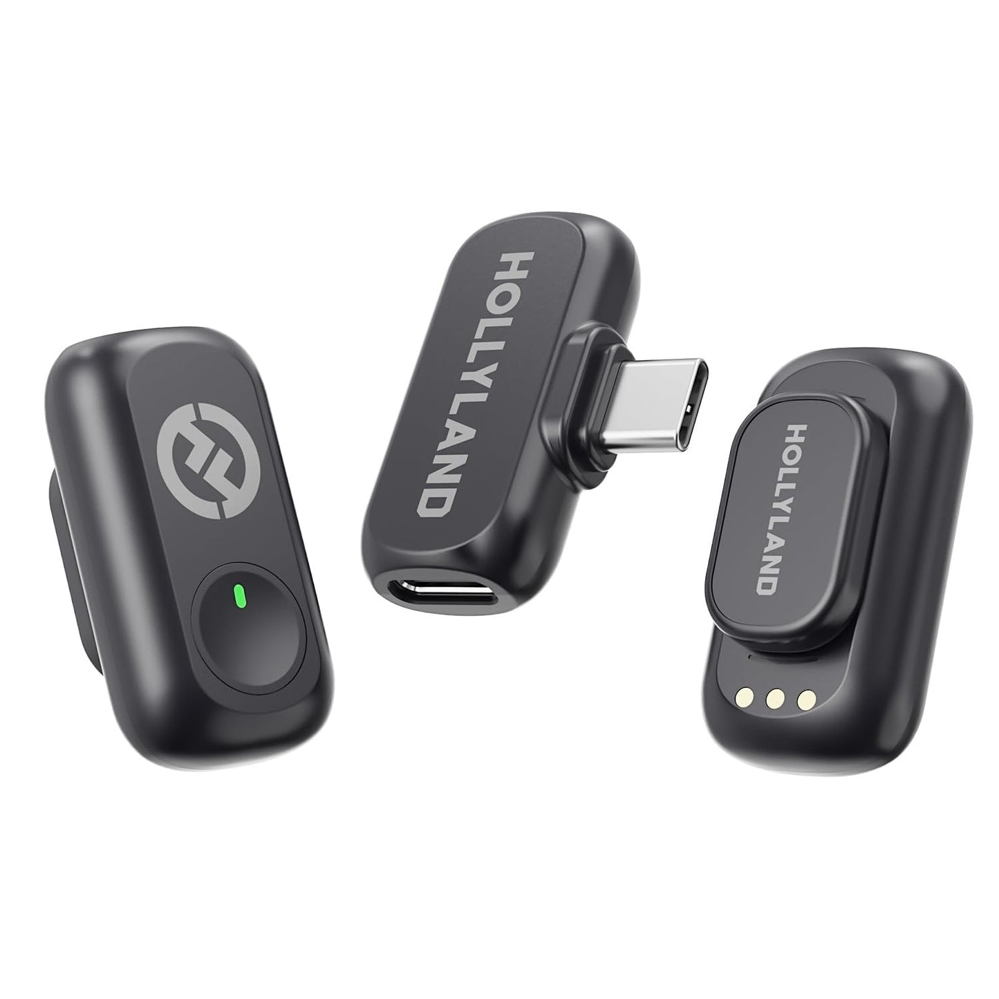 Hollyland Lark A1 Wireless Microphone for iPhone & Android, 48kHz/24-bit Studio Audio, 3-Level Noise Cancellation, 200m Range, Magnetic Mini Mic for