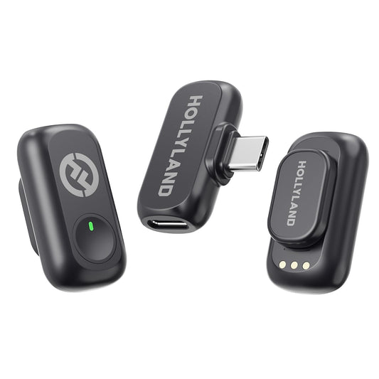 Hollyland Lark A1 Wireless Microphone for iPhone & Android, 48kHz/24-bit Studio Audio, 3-Level Noise Cancellation, 200m Range, Magnetic Mini Mic for