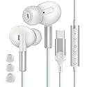 Wired Earbuds USB C Headphones for iPhone 16 15 Pro Max Plus iPad Pro, in-Ear Ear BudsType C Earphones Wired with Mic Volume Control Compatible…