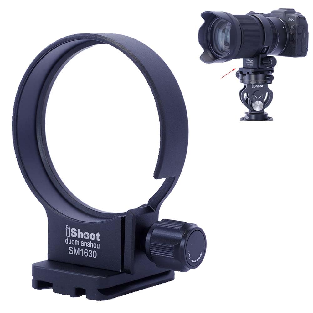 iShoot Lens Collar Tripod Mount Ring Compatible with Sigma 16-300mm F3.5-6.7 DC OS (E/X/L/RF Mount), Lens Support Holder Bracket Bottom is Arca-Swiss
