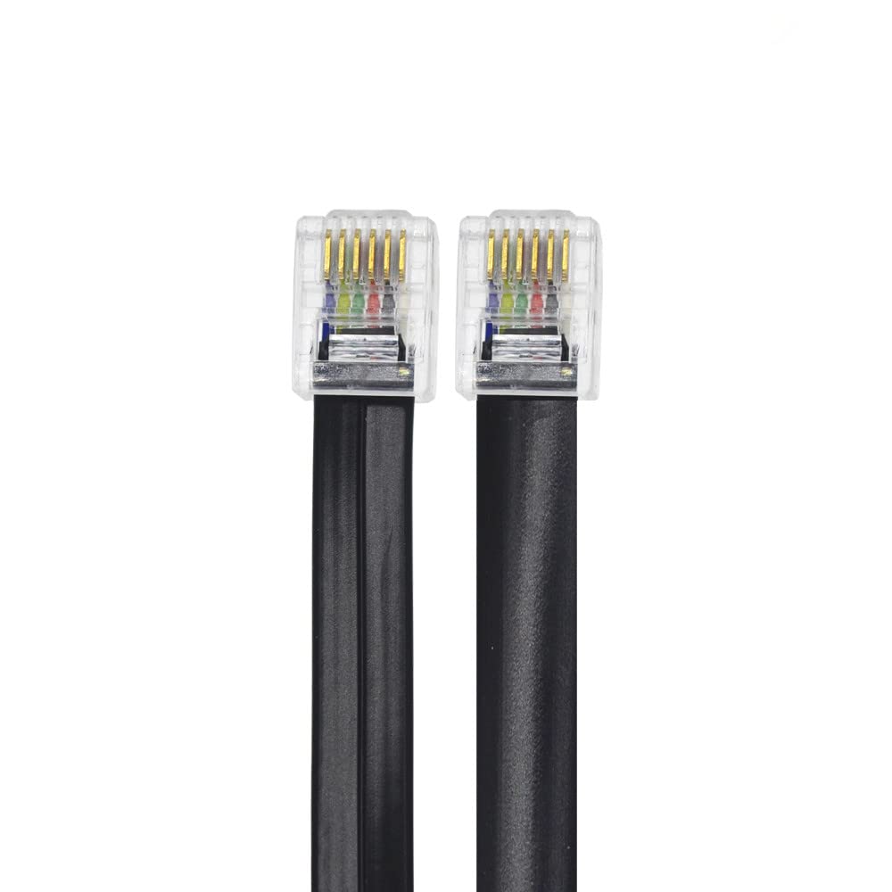 SMITON Black Color 3FT 6P6C RJ12 Telephone Cord
