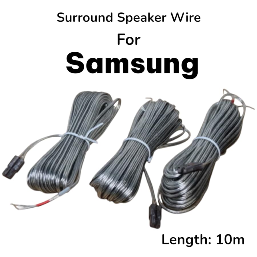 TRUVARO 33ft (10m) Pack of Speaker Wire Cables for Samsung Home Theater System Series SWA- HT-H HM C E D F FT X BD TZ J Models SWA- 8000S 8500S 6000