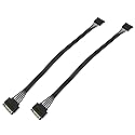 BLLNDX SATA Power Extension Cable 2PCS 11.8Inch Black 15Pin SATA Male to Female Extender Cable Adapter for HDD, SSD, Optical Drives, DVD Burners, PCI