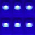 KINUR 6 Pack LED Blue Night Light Plug in, Dusk to Dawn Sensor Automatic on and Off, Energy efficient, Soft Glow nightlights for Kids, Nursery