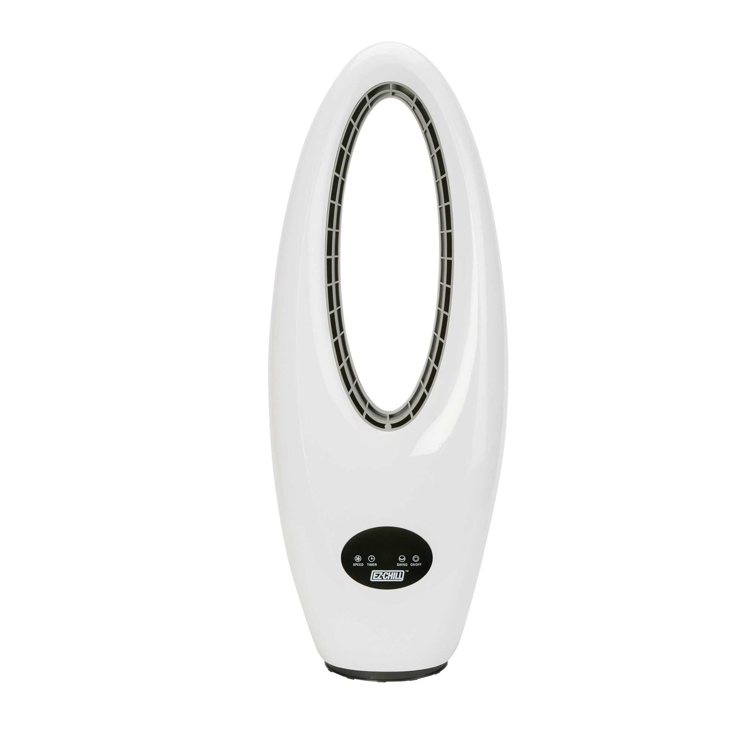 EZ-CHILL 28” Oscillating Bladeless Tower Fan with Remote Control, 3 Speeds with 70 Degree Oscillation & 9-Hour Timer, LED Display, MTBF2301WD
