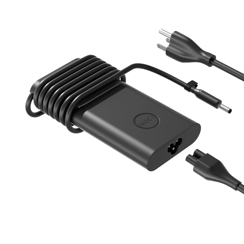 PowerPortnerLink 130W Laptop Charger 4.5mm Tip Compatible with Dell Precision 5540 5530 5520 5510, XPS 15 9570 9560, Inspiron-Plus 16 14 15 17
