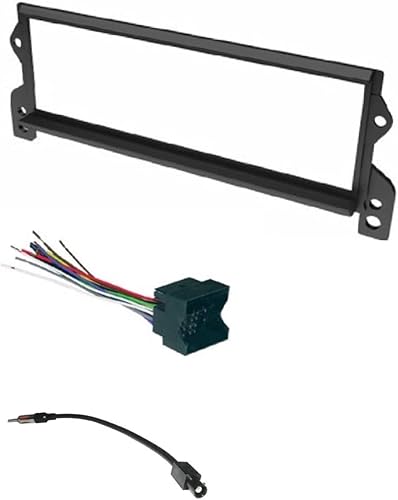 ASC Car Stereo Install Dash Kit, Wire Harness, and Antenna Adapter for Installing a Single Din Radio for Select Mini Cooper - Compatible Vehicles