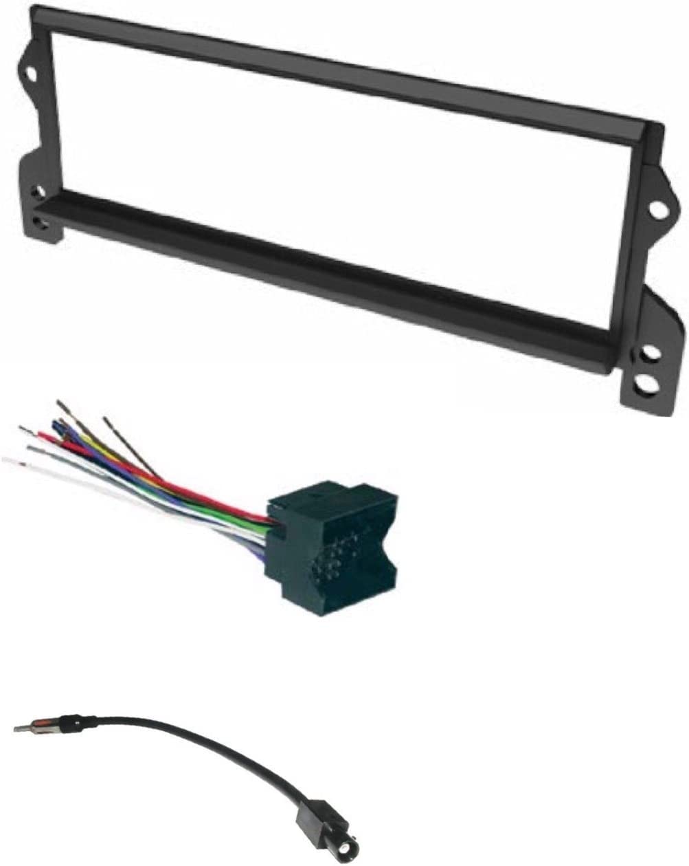 ASC Car Stereo Install Dash Kit, Wire Harness, and Antenna Adapter for Installing a Single Din Radio for Select Mini Cooper - Compatible Vehicles