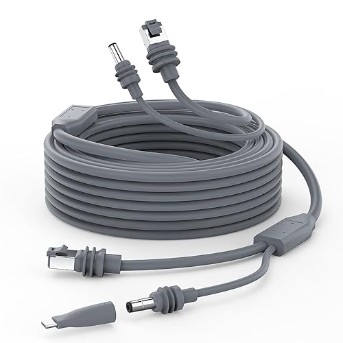 XTAR Starlink Mini Cable 2 in 1, 16.4FT/5M DC/USB C Charging + RJ45 Ethernet Cable for Starlink Mini Power Supply Waterproof