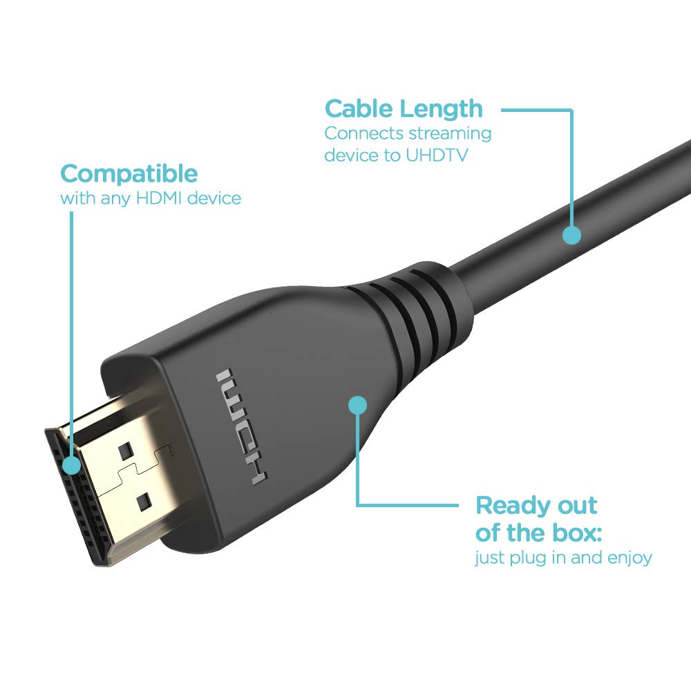 8K HDMI Cable 10ft KEYMOX HDMI 2.1 Cable, 48Gbps Ultra HD High Speed, Support 4K@120Hz & 8K@60Hz, Dynamic HDR,eARC/Ethernet, Compatible with Apple