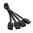 lilila-ree 12VHPWR 16 Pin 12+4 pin GPU Cable to 4X 8 Pin PCIe 5.0 Extension 90 Degree Angle Sleeved Adapter for GeForce RTX 4090 4080 4070Ti 3090Ti