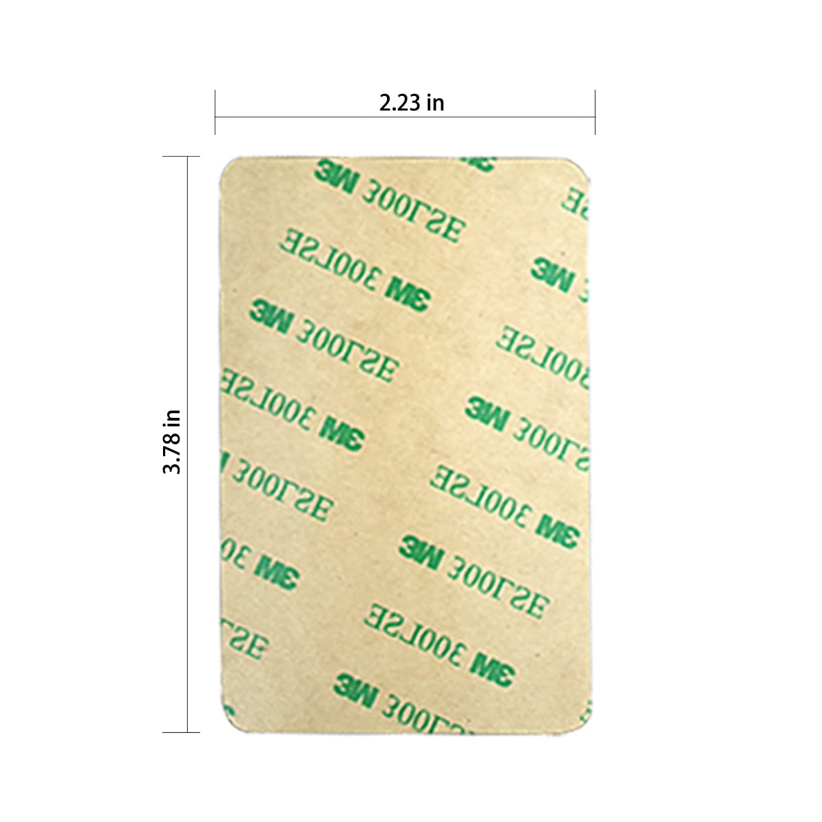 M-Plateau sticky wallet for back of phone Slim Adhesive (Clear)