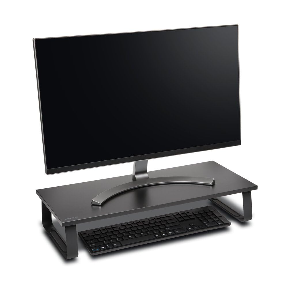Kensington Extra Wide SmartFit Monitor Stand, Ergonomic Height Adjustable, for Monitors up to 32 Inches and MacBook M1/M2/M3/M4 (K55726WW) Black