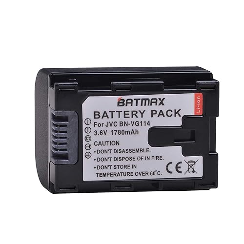 Batmax 1780mAh BN-VG114 Battery for JVC BN-VG107U, BN-VG108U, BN-VG114U, BN-VG121U, BN-VG138U Camcorder Batteries