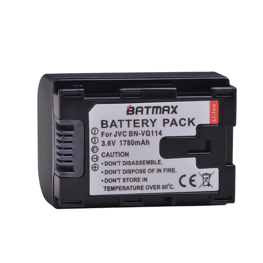 Batmax 1780mAh BN-VG114 Battery for JVC BN-VG107U, BN-VG108U, BN-VG114U, BN-VG121U, BN-VG138U Camcorder Batteries