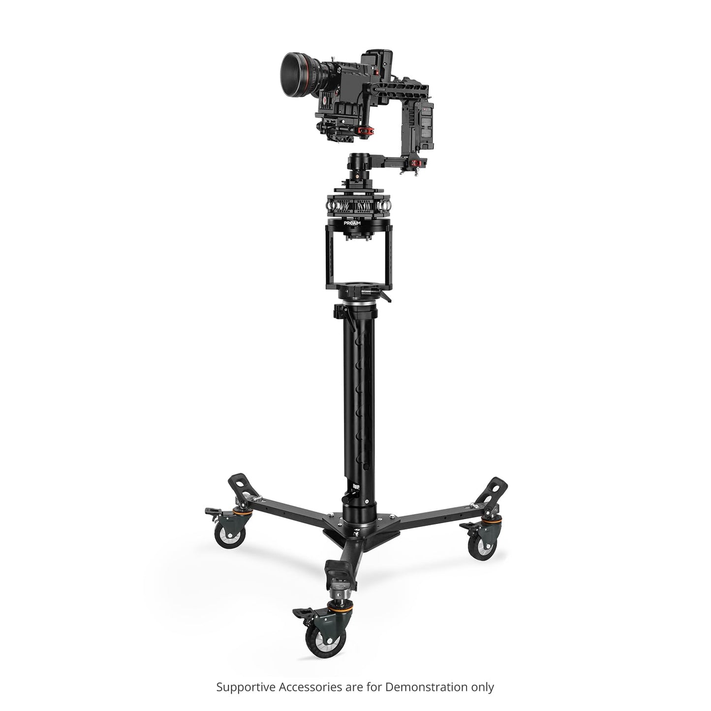 PROAIM Mitchell Male Mount with Castle Nut for Vibration Isolator. Attaches Isolator System to Camera Tripod, Crane & Dolly with Mitchell Base.