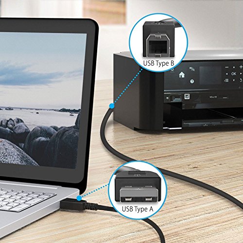 PwrON 6ft USB Cable Cord for Elmo TT-02 TT-02U TT-02s Projector XGA Document Camera