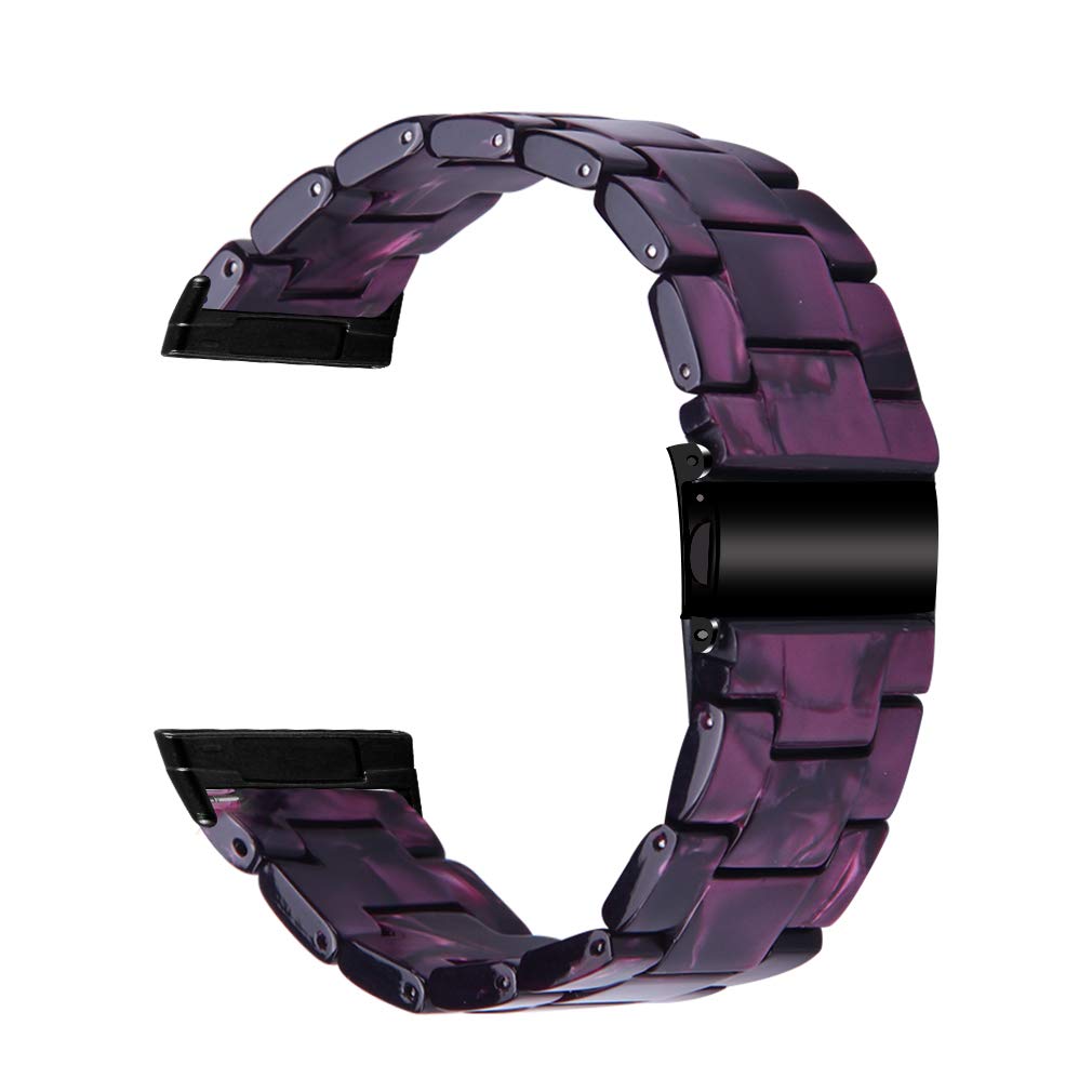 Kabbba Resin Watch Band Compatible with Fitbit Versa 4/Sense 2/Versa 3/Fitbit Sense, Lightweight Adjustable Fashion Bracelet Wristband Replacement