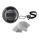 Digital Nc Lens Cap Center Pinch Compatible With Canon Powershot SX500 is (52mm) + Lens/Filter Ring Adapter + Lens Cap Holder